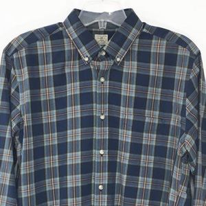 J. Crew Long Sleeve Casual Shirt Blue Plaid Button